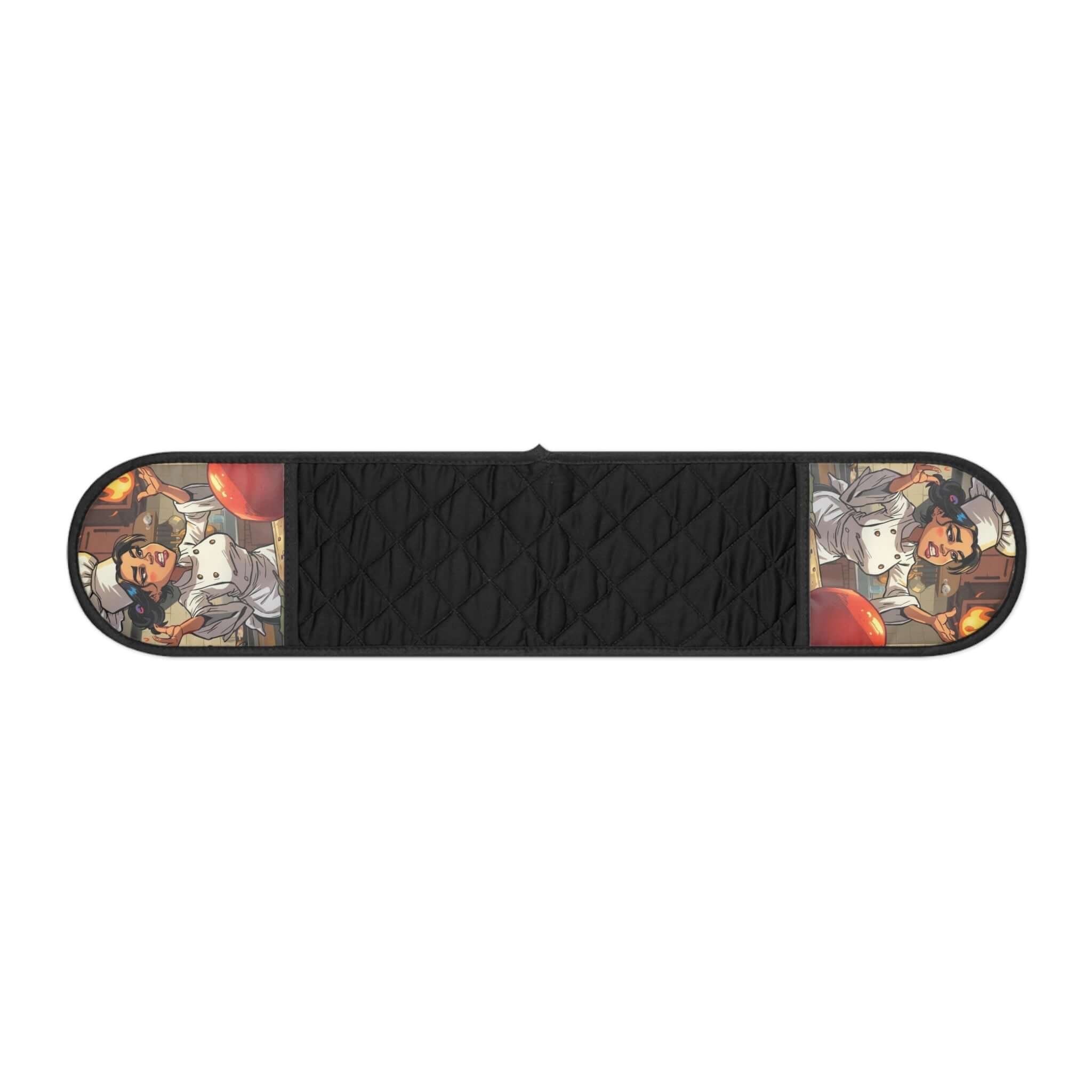 Schicke, künstlerische Ofenhandschuhe für Küchenliebhaber - Design-Familientruhe