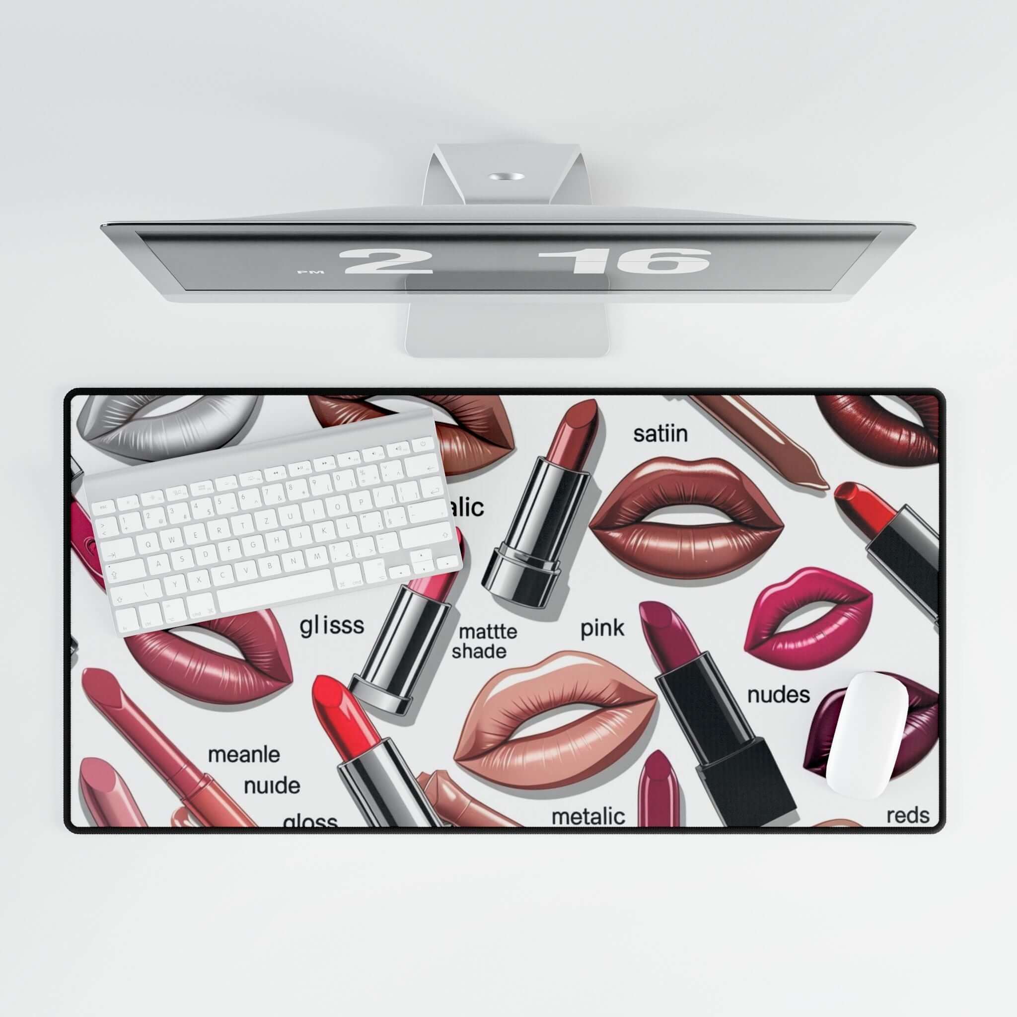 Schicke Lippenstift Schreibtischmatte - Design-Familientruhe