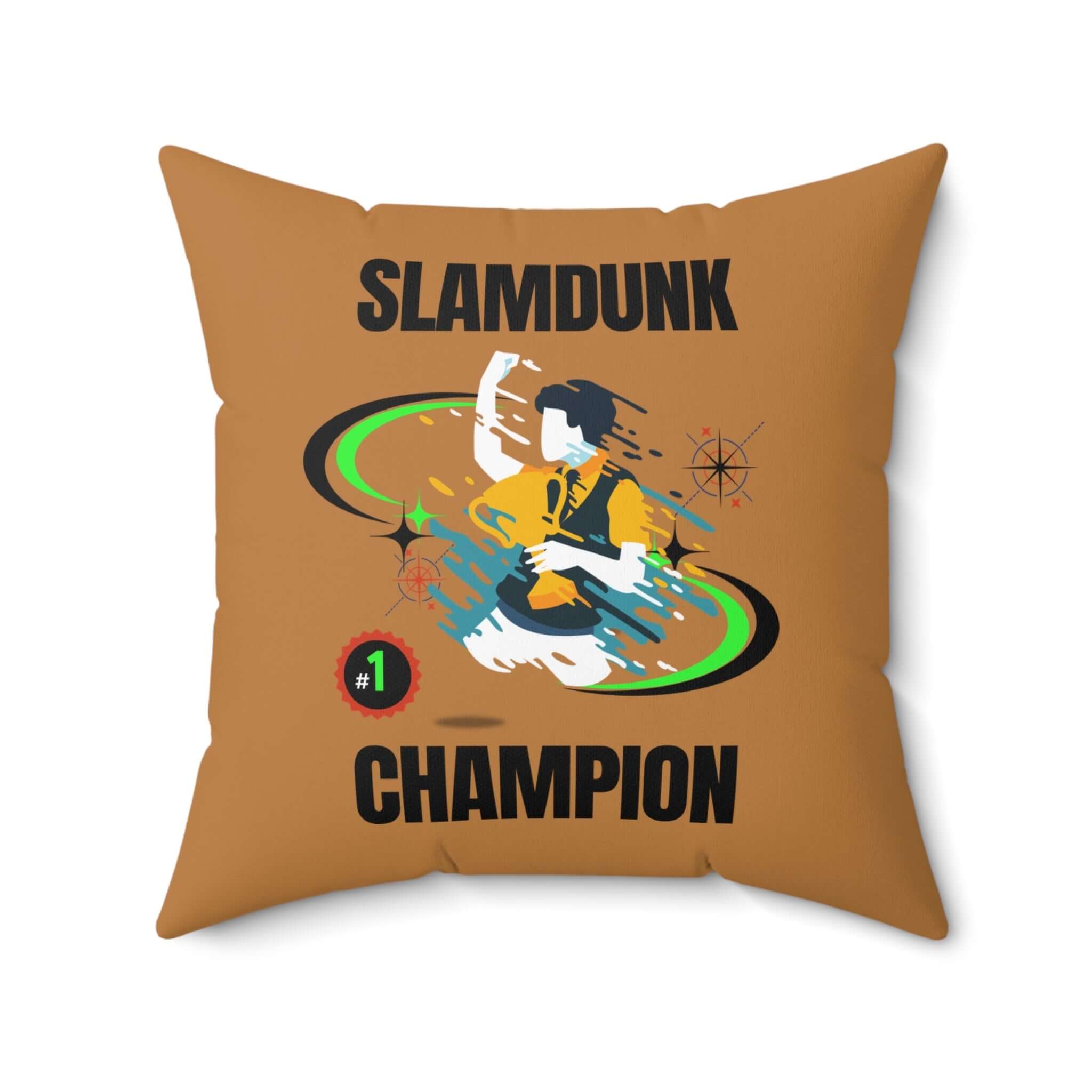 Basketball Kissen Slam Dunk Champion Pillow featuring a colorful basketball player design, perfect for fans