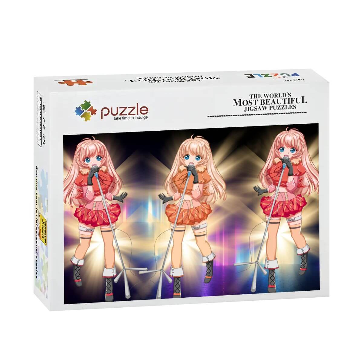 500-teiliges Holzpuzzle (horizontal) mit buntem Motiv und hochwertigen Grafiken in Verpackung.