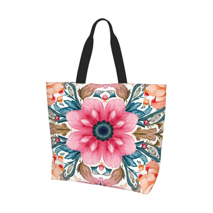 Große Schultertasche für Damen mit floralem Design, wasserabweisend, 100 % Polyester, 19,7"x15,7"x5,9"
