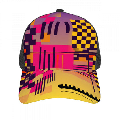 Baseballkappe mit Mesh-Einsatz aus Polyester-Twill mit sublimiertem Design, komfortabel und atmungsaktiv, idealer Begleiter.