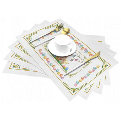 Tischset aus gewebtem PVC mit floralem Design, hitze- und kratzresistent, 18x12 Zoll, Details für Tischset aus gewebtem PVC ansehen