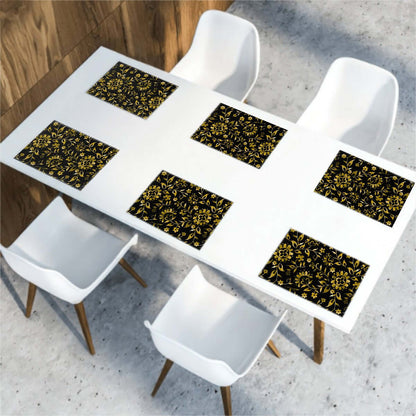 Hitzebeständige Tischsets, 6 Stück auf einem Esstisch, ideal für stilvolles und hitzebeständiges Tischdesign, Details für Hitzebeständige Tischsets, 6 Stück ansehen.