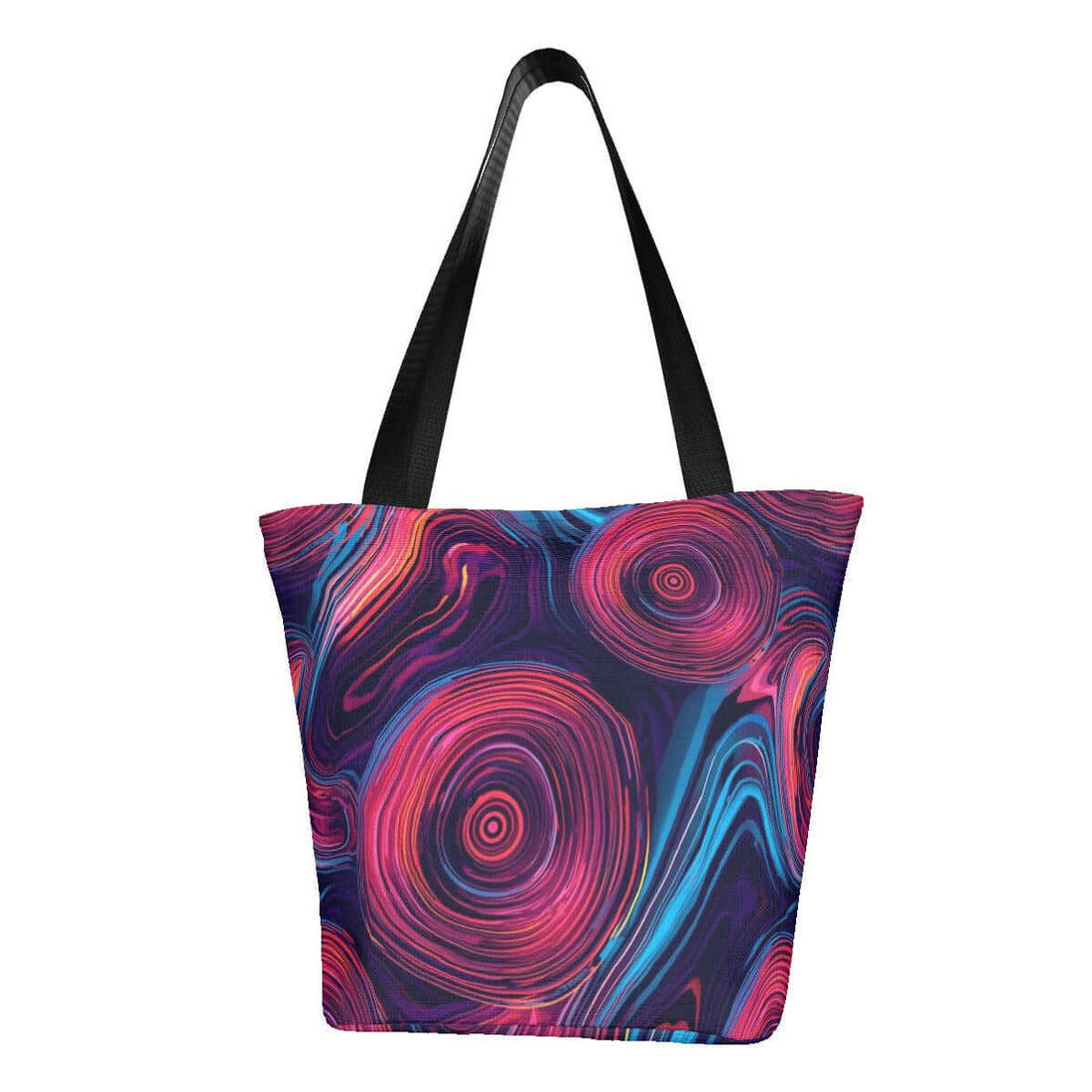 Schultertasche zum Einkaufen für Damen aus Polyester, abstraktes Muster, Größe 11"x7"x13". Perfekt für stilvolles Shopping.