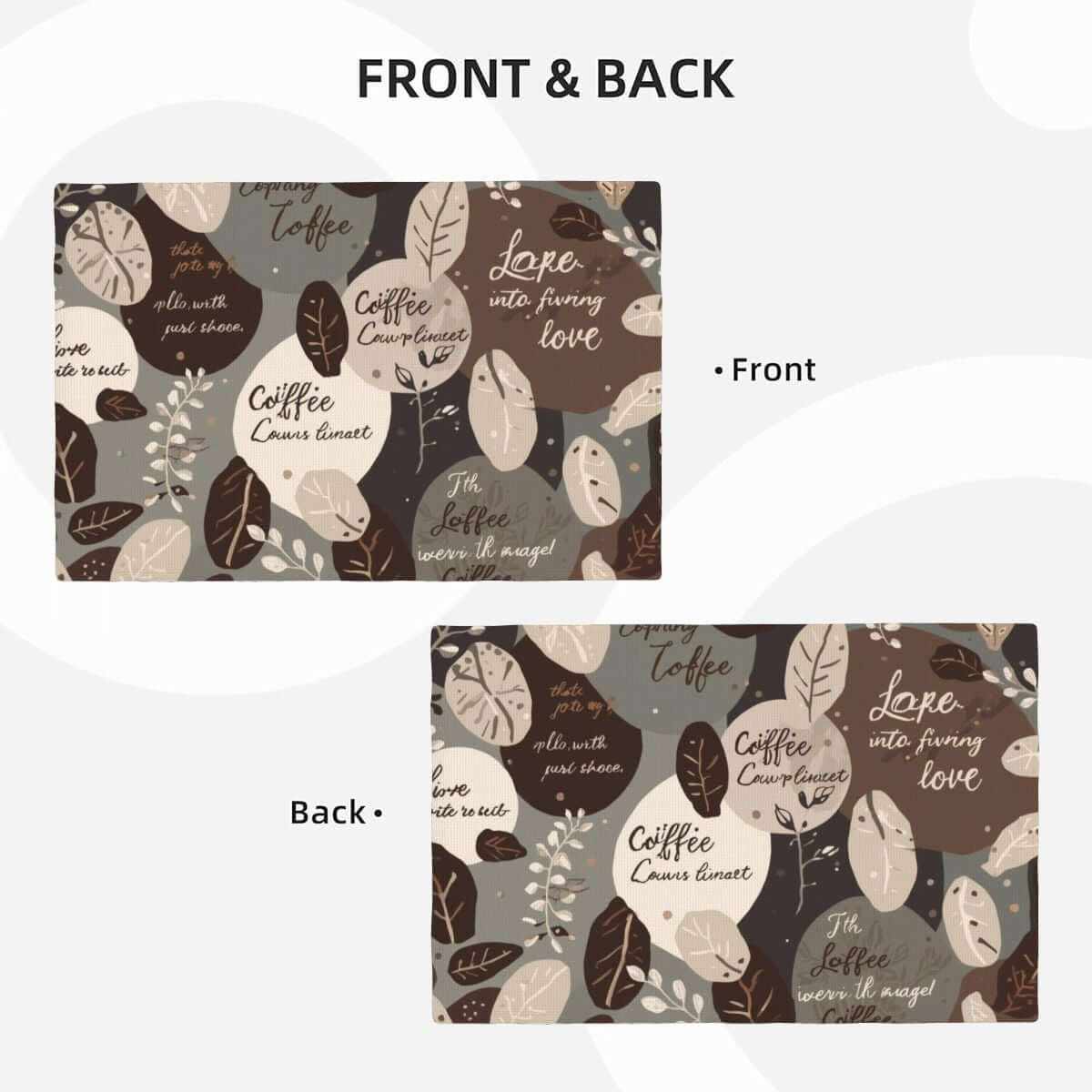 Doppellagige Tischsets aus Leinenimitat mit doppelseitigem Design, Sublimationstechnik, 18x12 Zoll. Effektive Isolierung bis 60 °C.