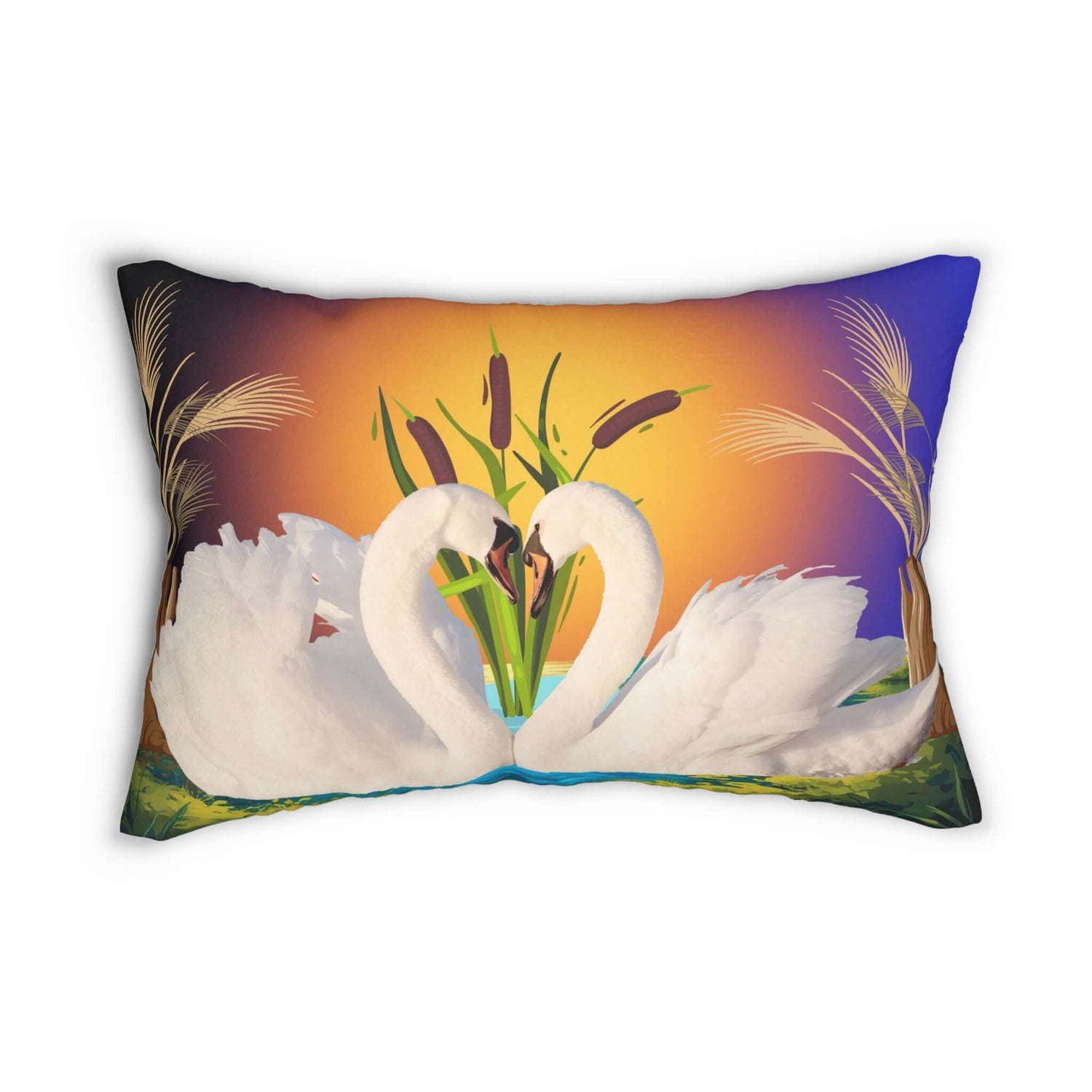 Details für Lendenkissen in Schwanenherzform 