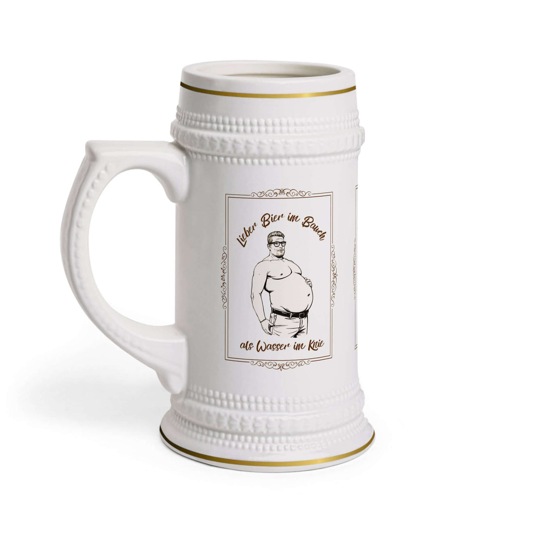 Beer Stein Krug – für die Herren Der klassische Bierkrug ist ein Symbol für Männlichkeit, Geselligkeit und Genuss. Robust im Design und mit einem Hauch von Vintage-Charme, wird er zum treuen Begleiter für echte Herrenmomente:  Maskulin &amp; kraftvoll: Solide