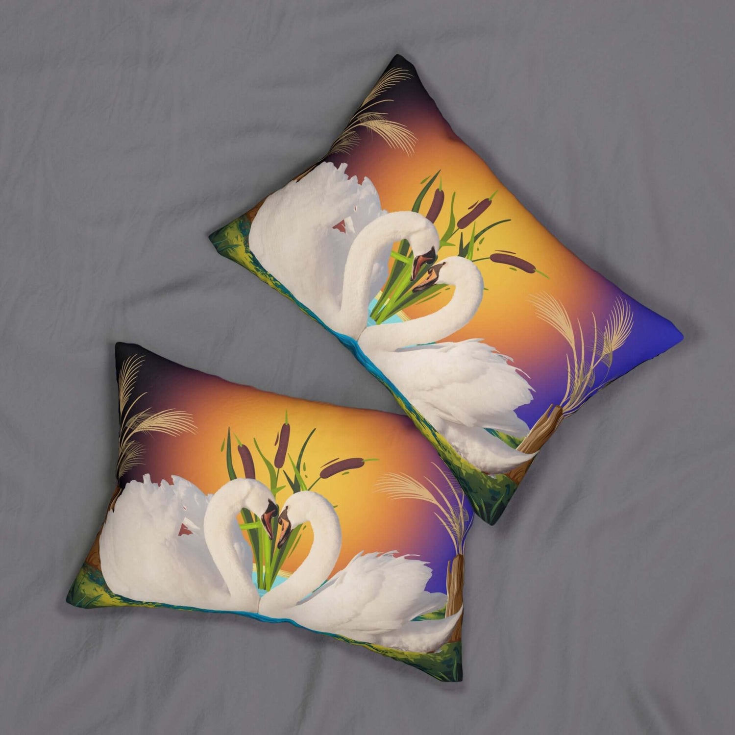 Details für Lendenkissen in Schwanenherzform 