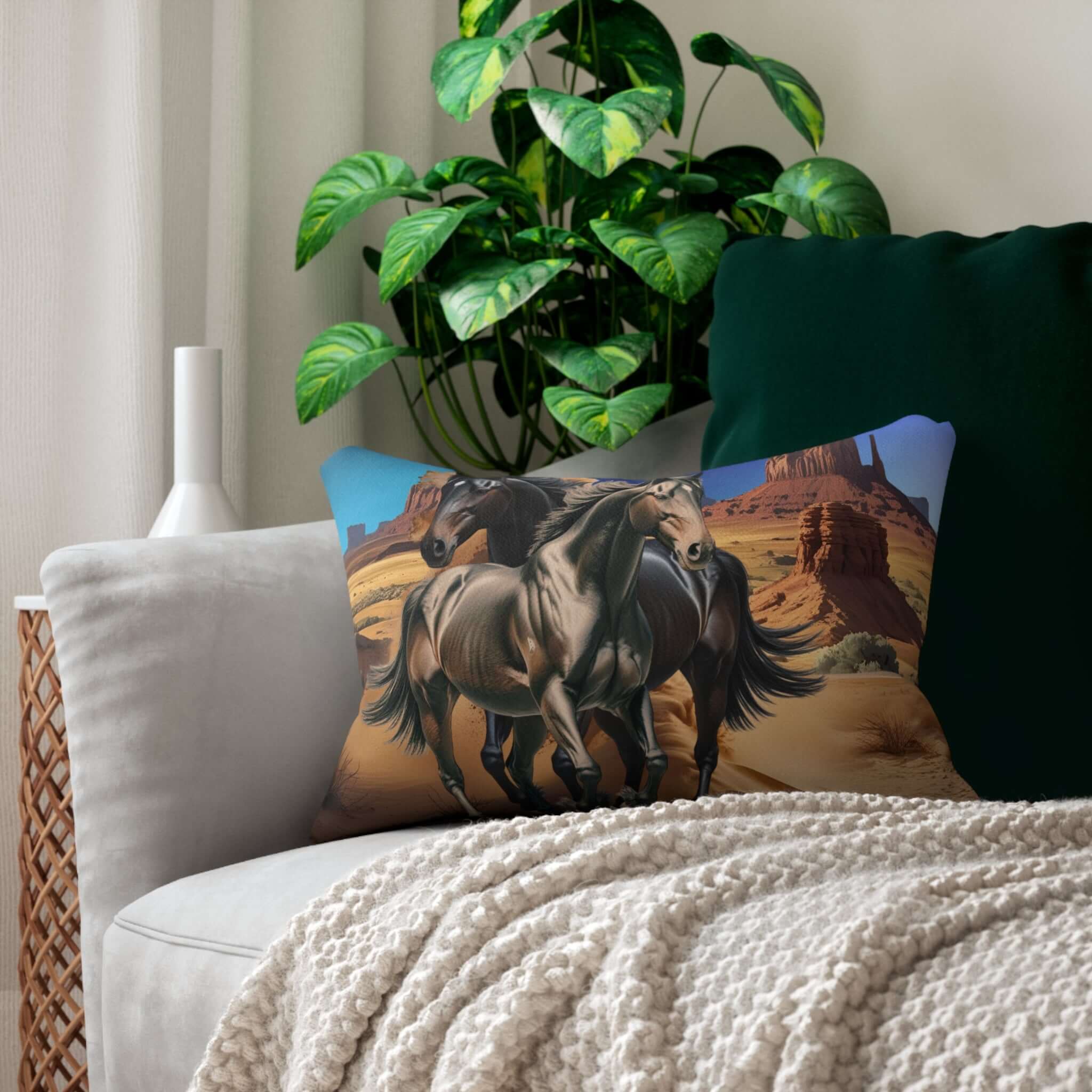 Details für Lendenkissen Wild Mustang Design 