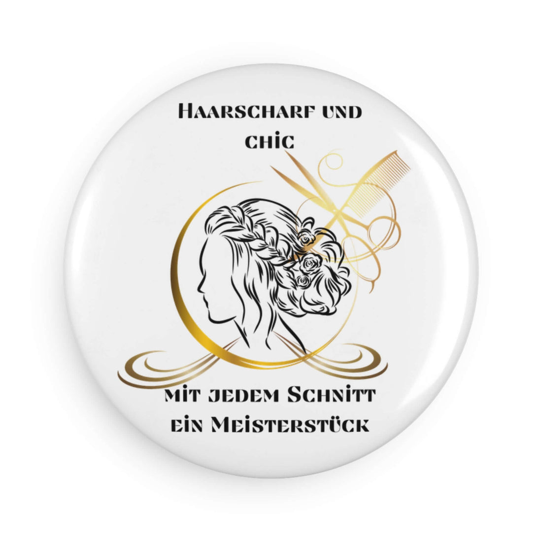 Magnet-Button-Set mit Frisureninspirationen