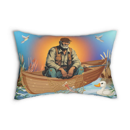 Details für Lendenkissen Fischer im Ruderboot 