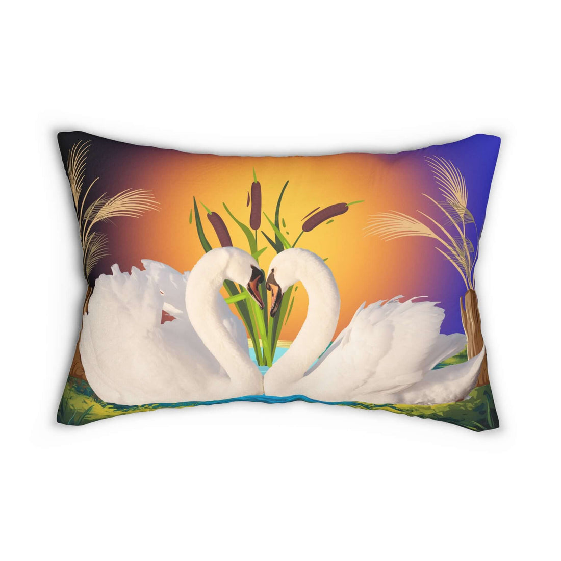 Details für Lendenkissen in Schwanenherzform 