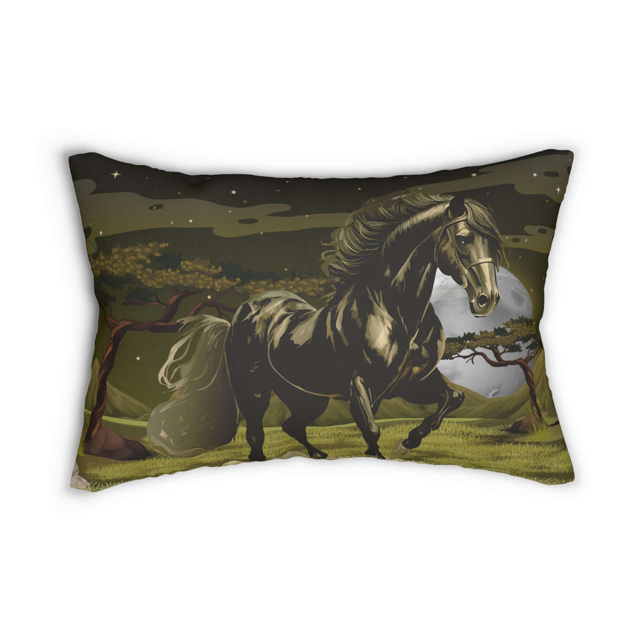 Details für Lendenkissen Schwarzer Hengst Motiv