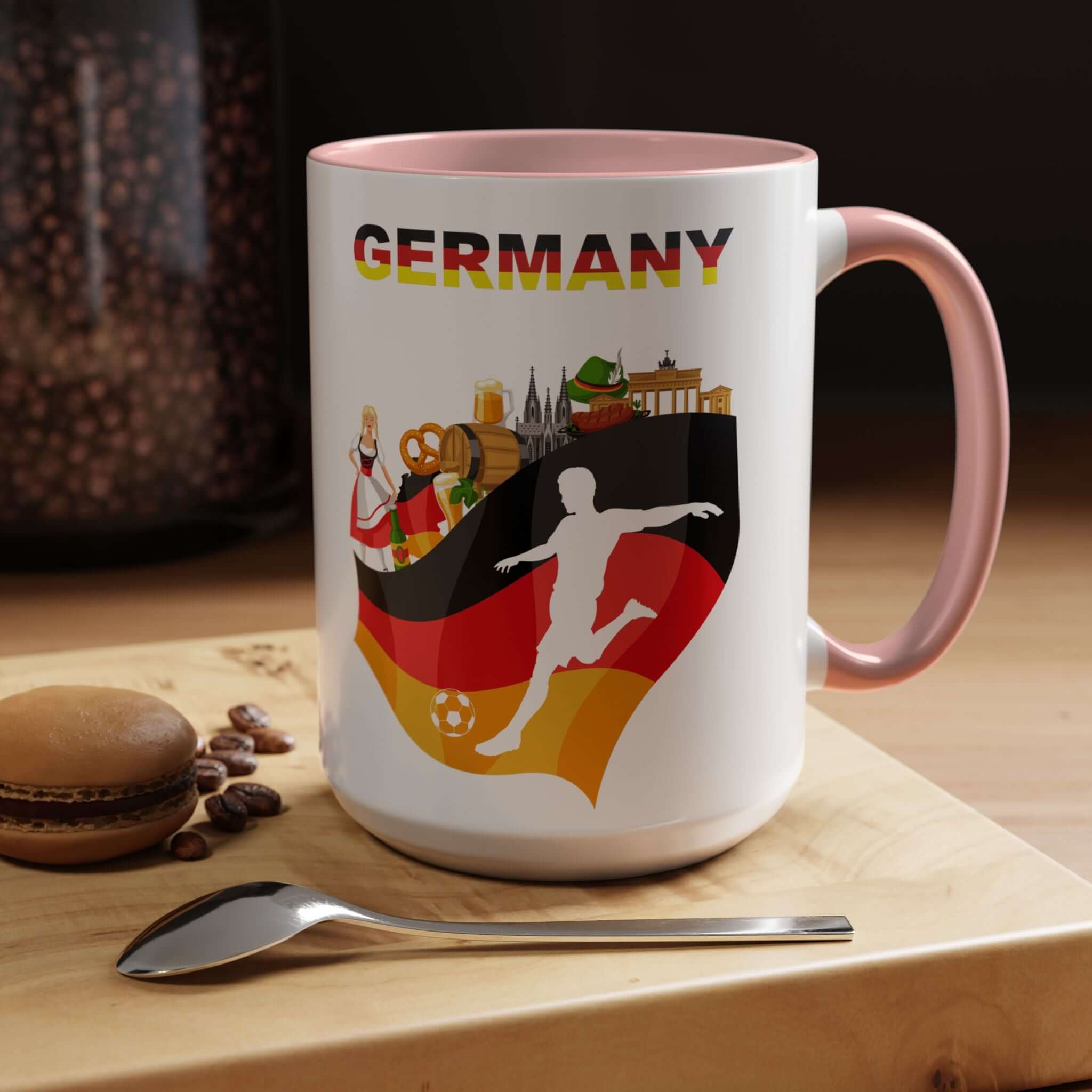 Details für Kaffeetasse mit deutscher Fußballflagge 