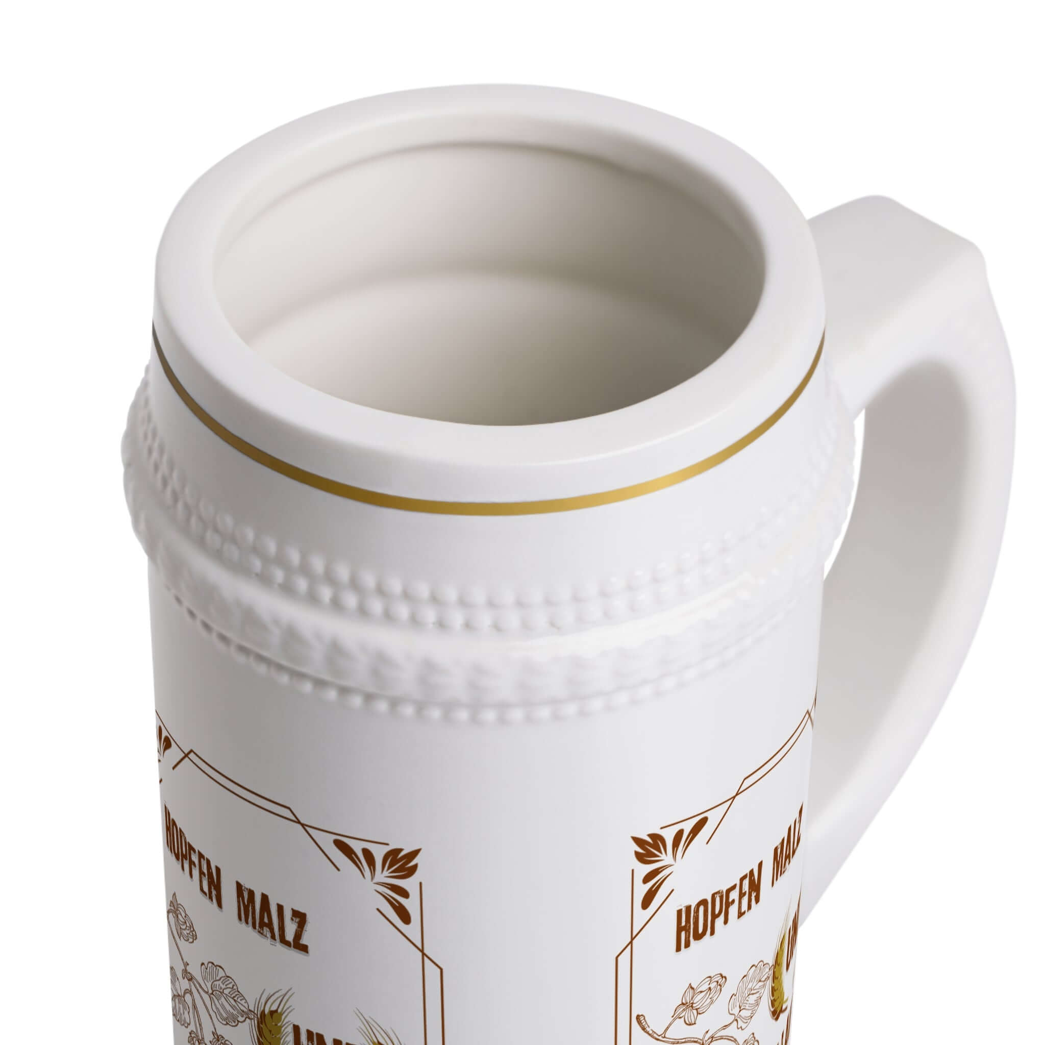 Beer Stein Krug Krug Liebe ist wahre Liebe 22 oz with gold accents, wide handle, and detailed design for Herren