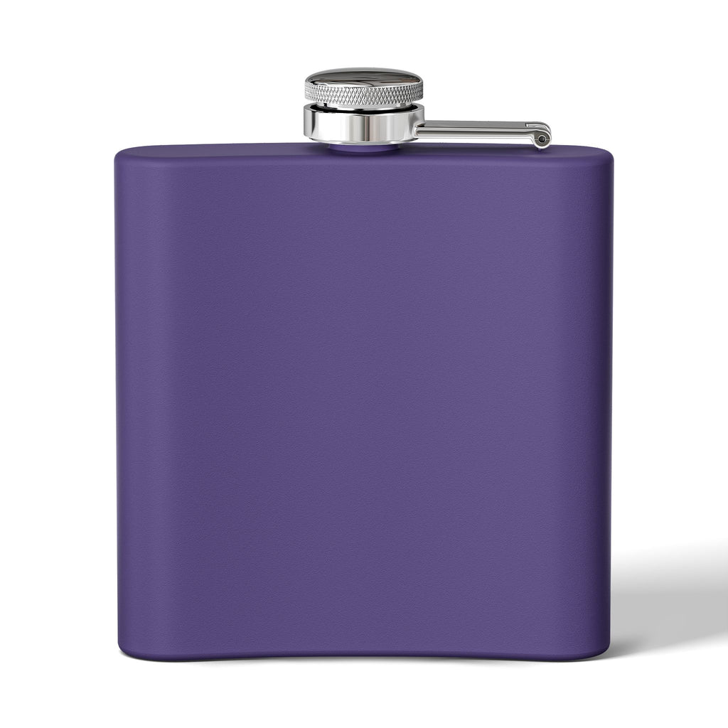 Edelstahl-Flachmann – 170 ml – perfektes Geschenk mit ein Geldscheine Design in  Lila Rücken