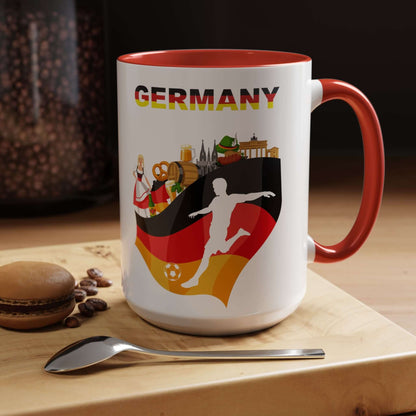 Details für Kaffeetasse mit deutscher Fußballflagge 