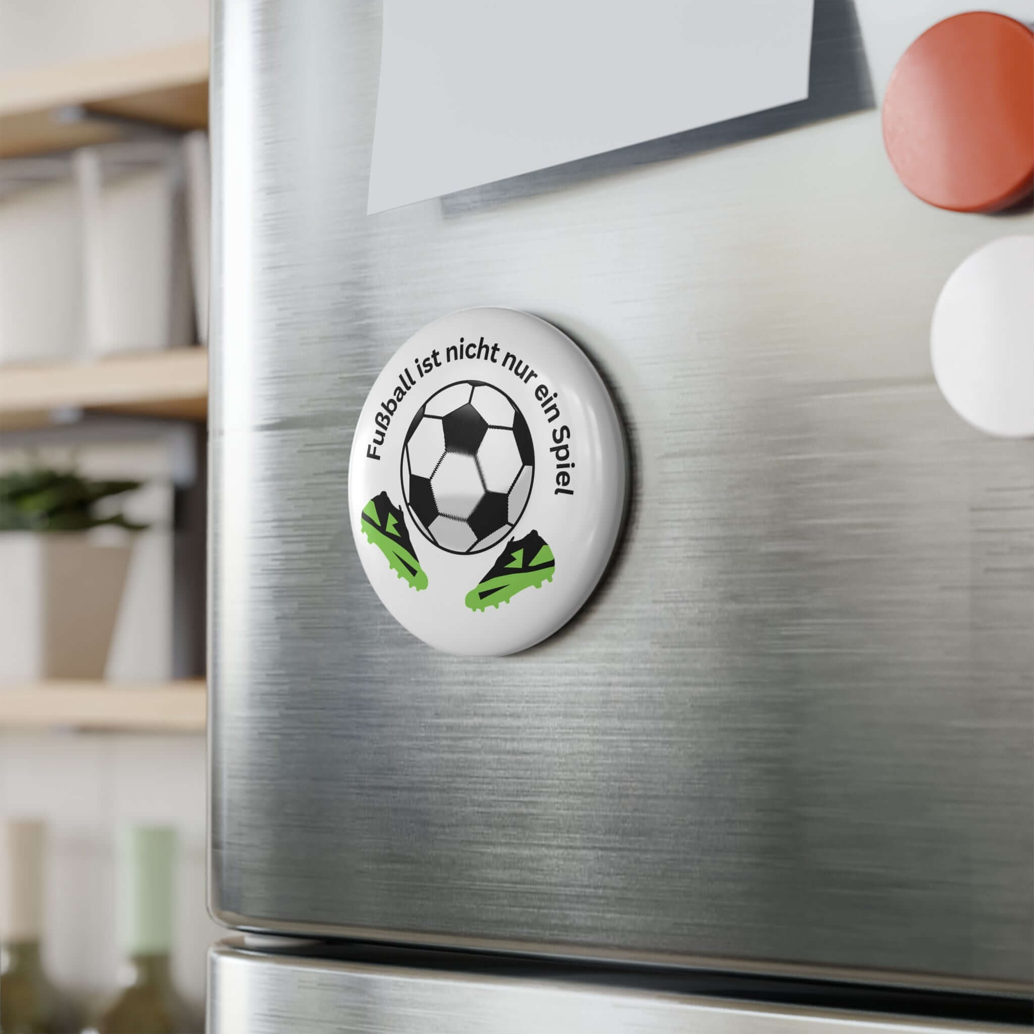 Details für Runder Fußballmagnet –Teamgeschenke 
