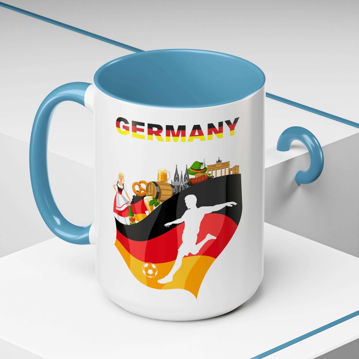 Details für Kaffeetasse mit deutscher Fußballflagge 