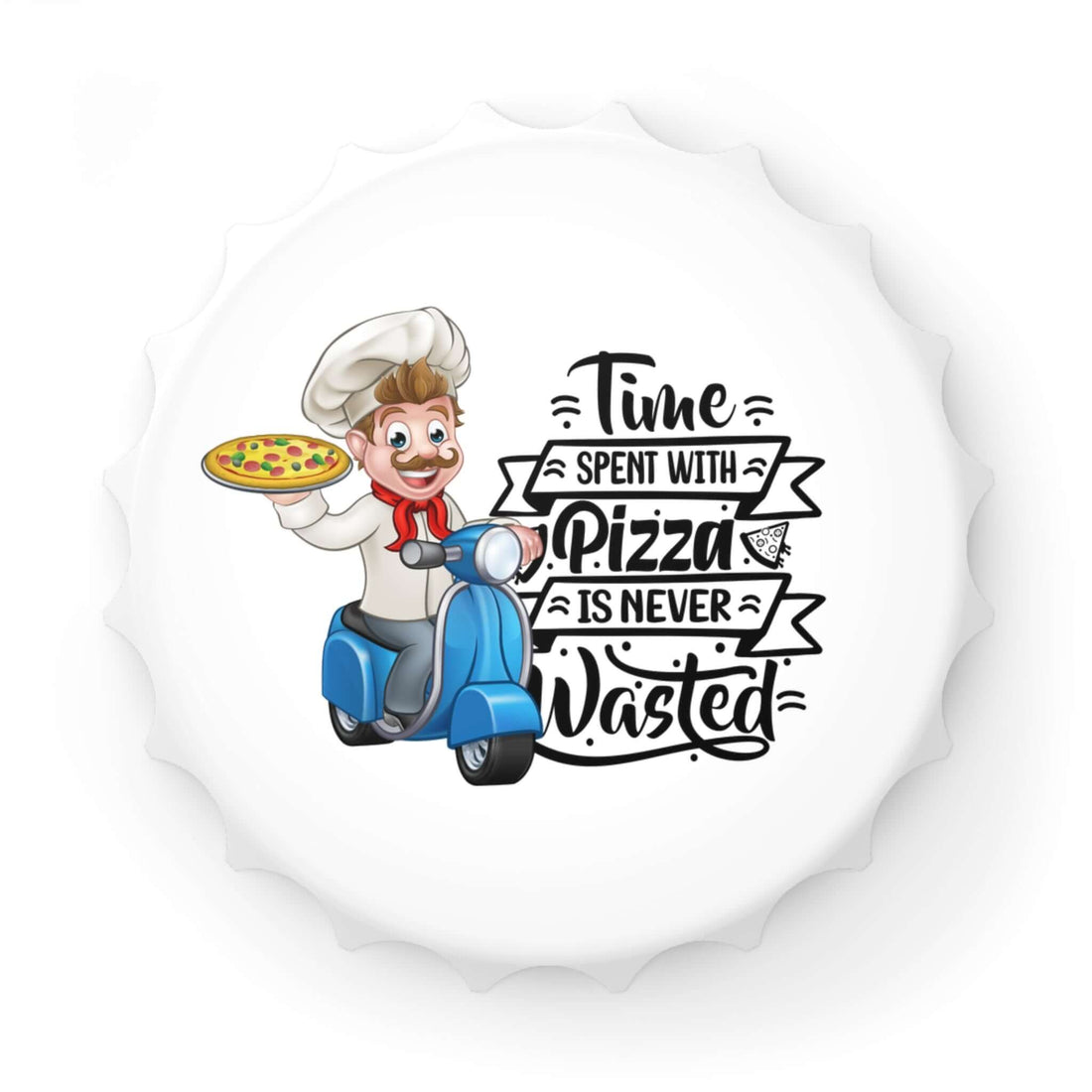 Flaschenöffner für Pizzaliebhaber Ein Flaschenöffner, der nicht nur praktisch ist, sondern auch die Leidenschaft für Pizza feiert. Mit seinem witzigen Pizza-Design wird er zum perfekten Begleiter für gesellige Abende.  Design: Pizza-Motiv – humorvoll, auf