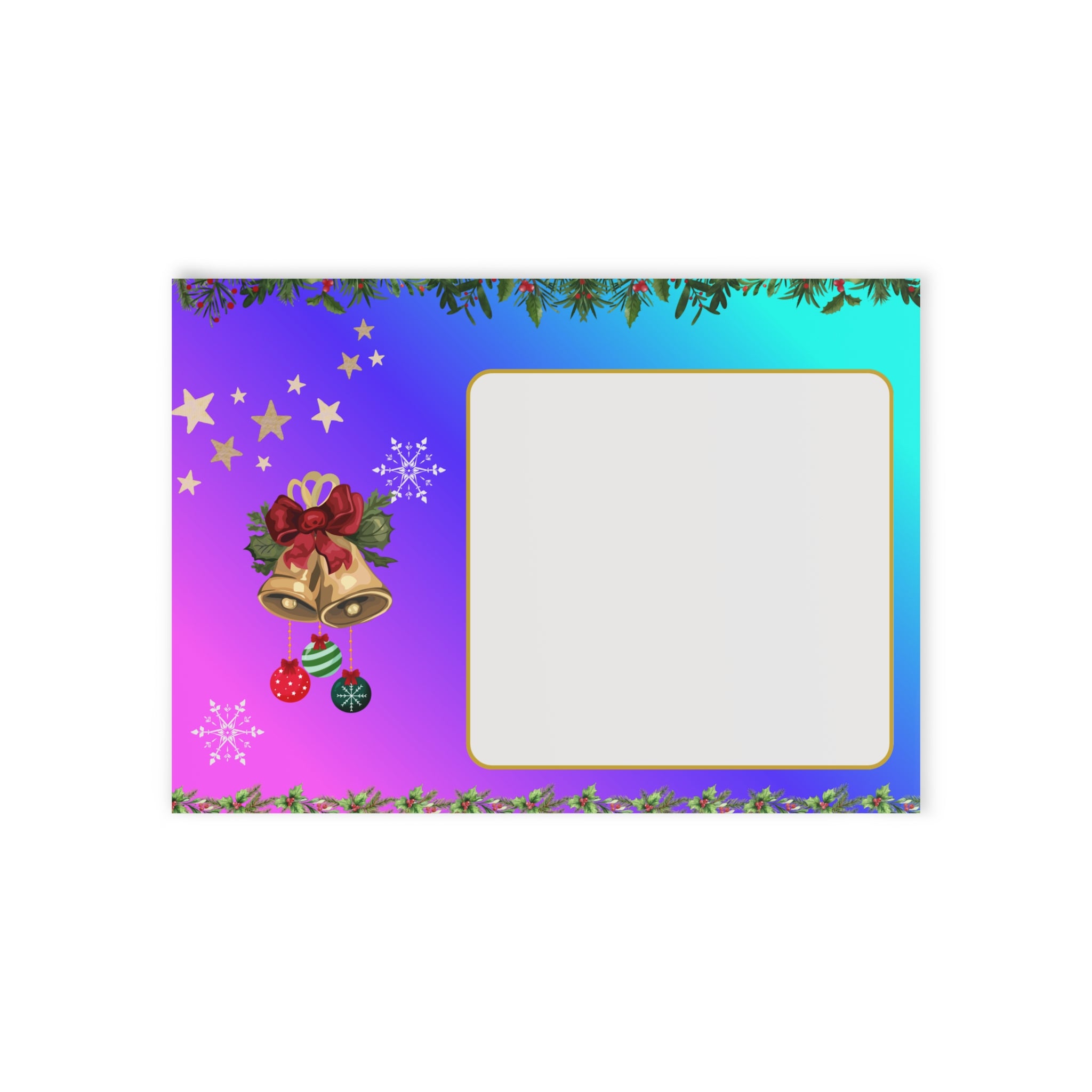 Festliche Weihnachtskarten, Frohe Weihnachtskarten, beidseitig bedruckt Rückseite