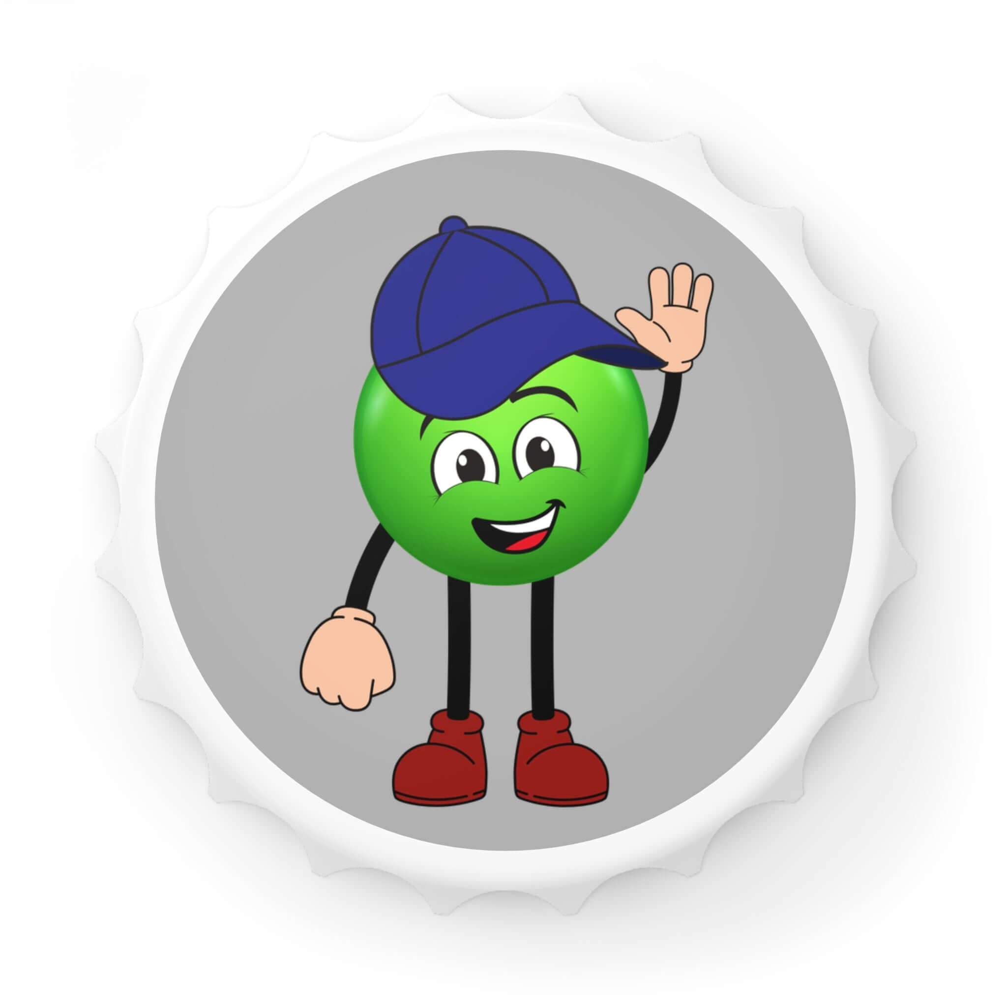 Flaschenöffner mit Maskottchen und Kappe Ein Flaschenöffner, der nicht nur praktisch ist, sondern auch durch sein verspieltes Design auffällt. Das Maskottchen mit Kappe sorgt für gute Laune und macht ihn zu einem echten Hingucker.  Design: Lustiges Maskot