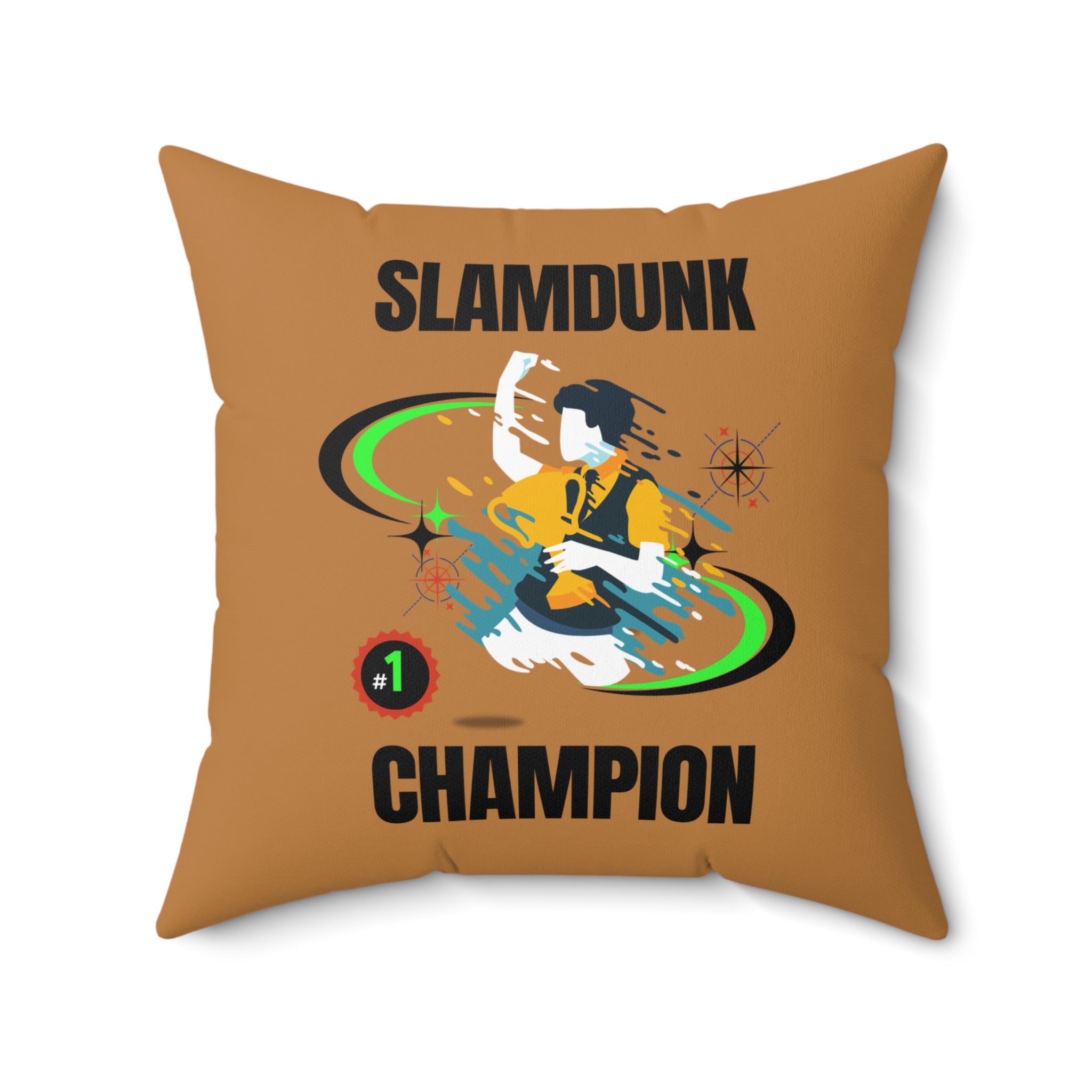 Slam Dunk Champion Pillow, Basketball in Hellbraun