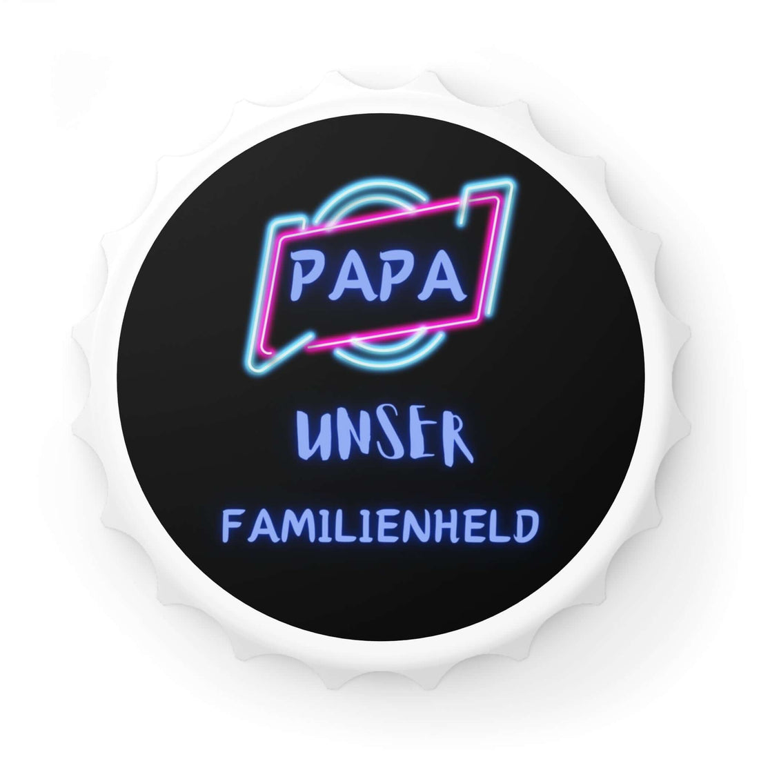 Flaschenöffner – „Papa Unser Familienheld“ Ein Flaschenöffner, der nicht nur praktisch ist, sondern auch eine liebevolle Botschaft vermittelt. Mit dem Spruch „Papa Unser Familienheld“ wird er zum perfekten Geschenk, das Wertschätzung und Humor vereint.  D