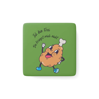 Quadratischer Magnet aus Porzellan lustiges Cartoon