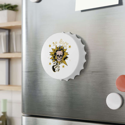 Flaschenöffner in Totenkopf-Gitarrendesign Ein Flaschenöffner, der nicht nur praktisch ist, sondern auch mit seinem rockigen Totenkopf-Gitarrendesign echte Statements setzt. Perfekt für alle, die Musik und außergewöhnliche Accessoires lieben.  Design: Kom