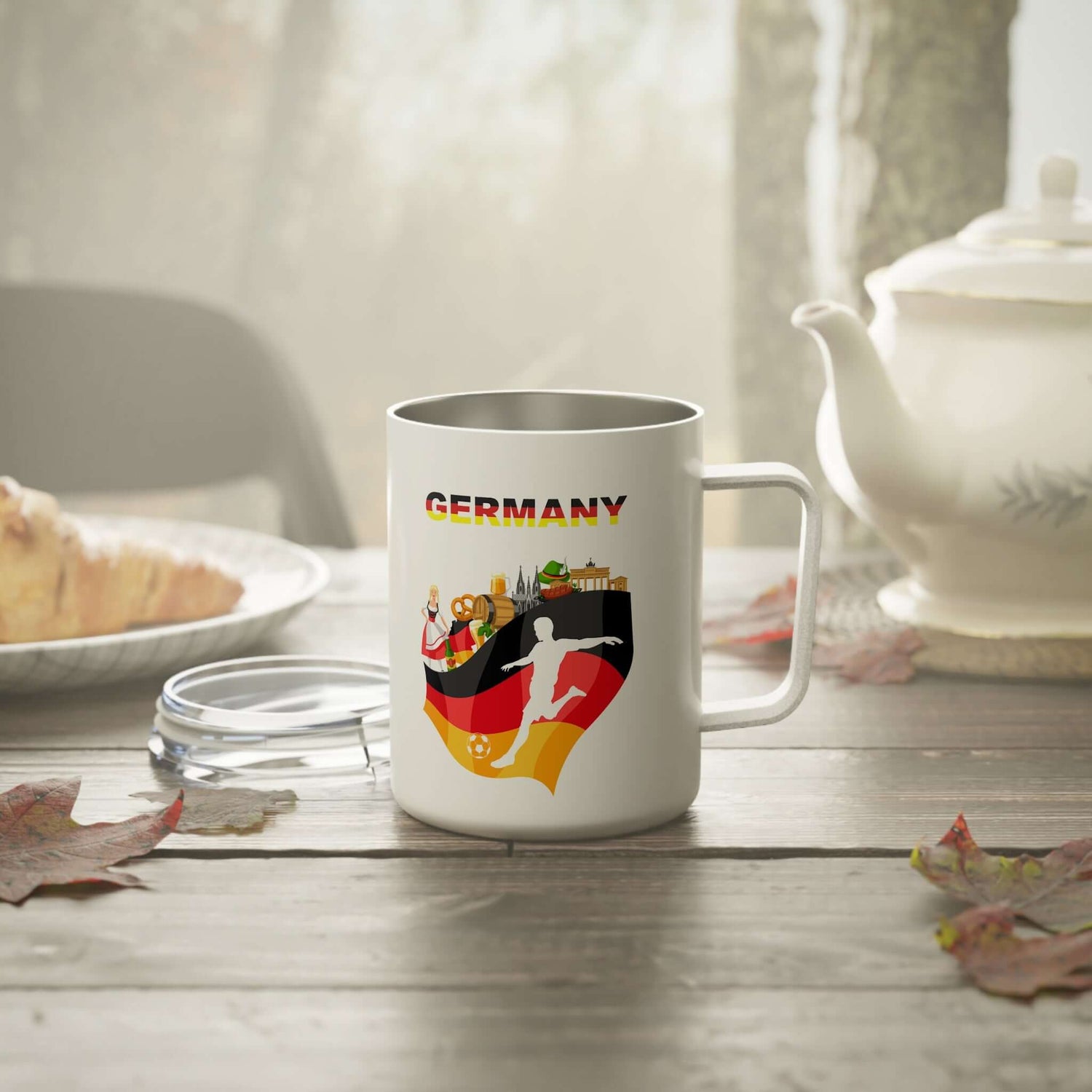 Details für Isolierter Reisebecher Deutsche Flagge 