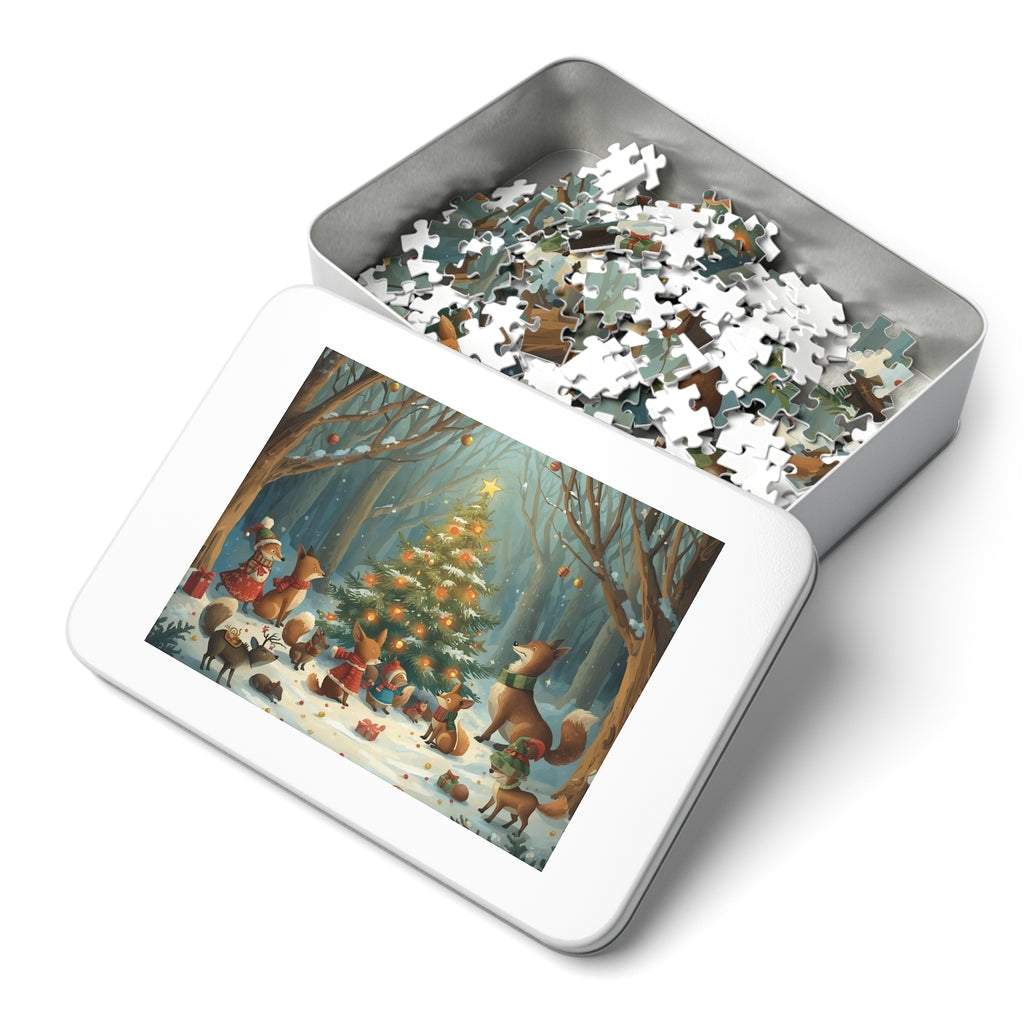 Festliches Winter-Puzzle für Familienspaß