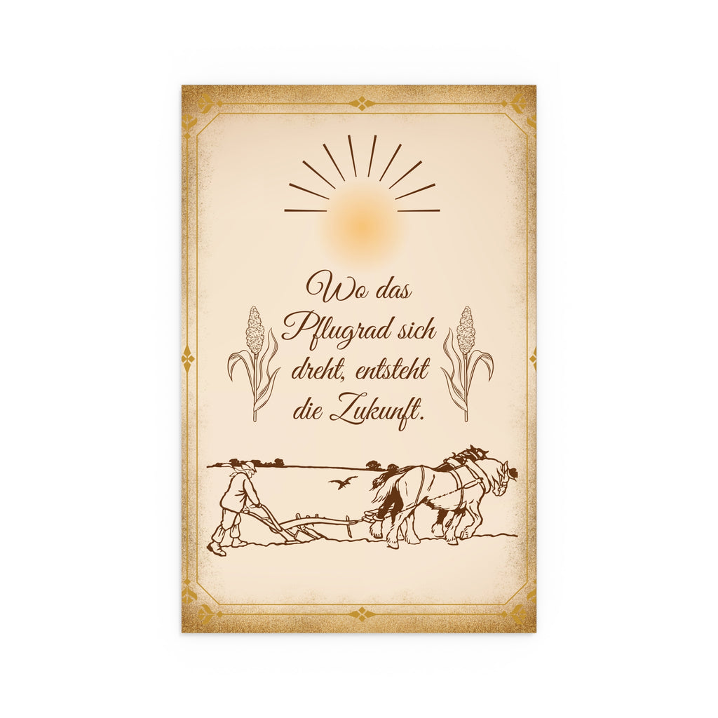 Rustikales Seidenposter mit motivierendem Zitat, Vintage-Bauernhof-Dekor