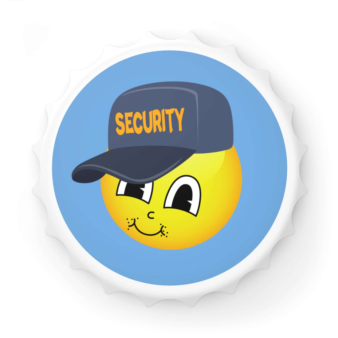 Flaschenöffner mit Sicherheits-Smiley Ein Flaschenöffner, der Funktionalität mit einem witzigen Design verbindet. Der Sicherheits-Smiley sorgt für gute Laune und macht ihn zu einem originellen Begleiter im Alltag.  Design: Auffälliger Sicherheits-Smiley –