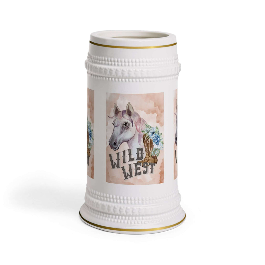 Bierkrug mit Pferdemotiv Ein Bierkrug, der nicht nur praktisch ist, sondern auch mit einem eleganten Pferdemotiv begeistert. Perfekt für Reitsport-Fans, Pferdeliebhaber oder als originelles Geschenk.  Design: Stilvolles Pferdemotiv – dynamisch, edel und a