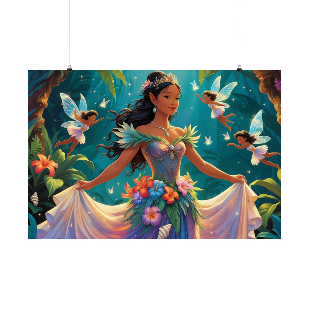 Zauberhafter Feen-Wandkunstdruck, Verträumtes Wohndekor Fantasy Design