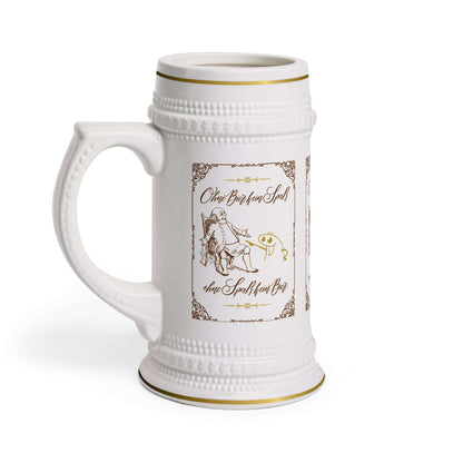 Bierkrug – Vintage mit coolem Spruch Ein Bierkrug ist nicht nur ein Gefäß, sondern ein Statement. Unser Vintage-Design bringt den Charme vergangener Zeiten zurück – kombiniert mit einem Spruch, der für Gesprächsstoff sorgt:  „Hopfen, Malz &amp; gute Laune!“  