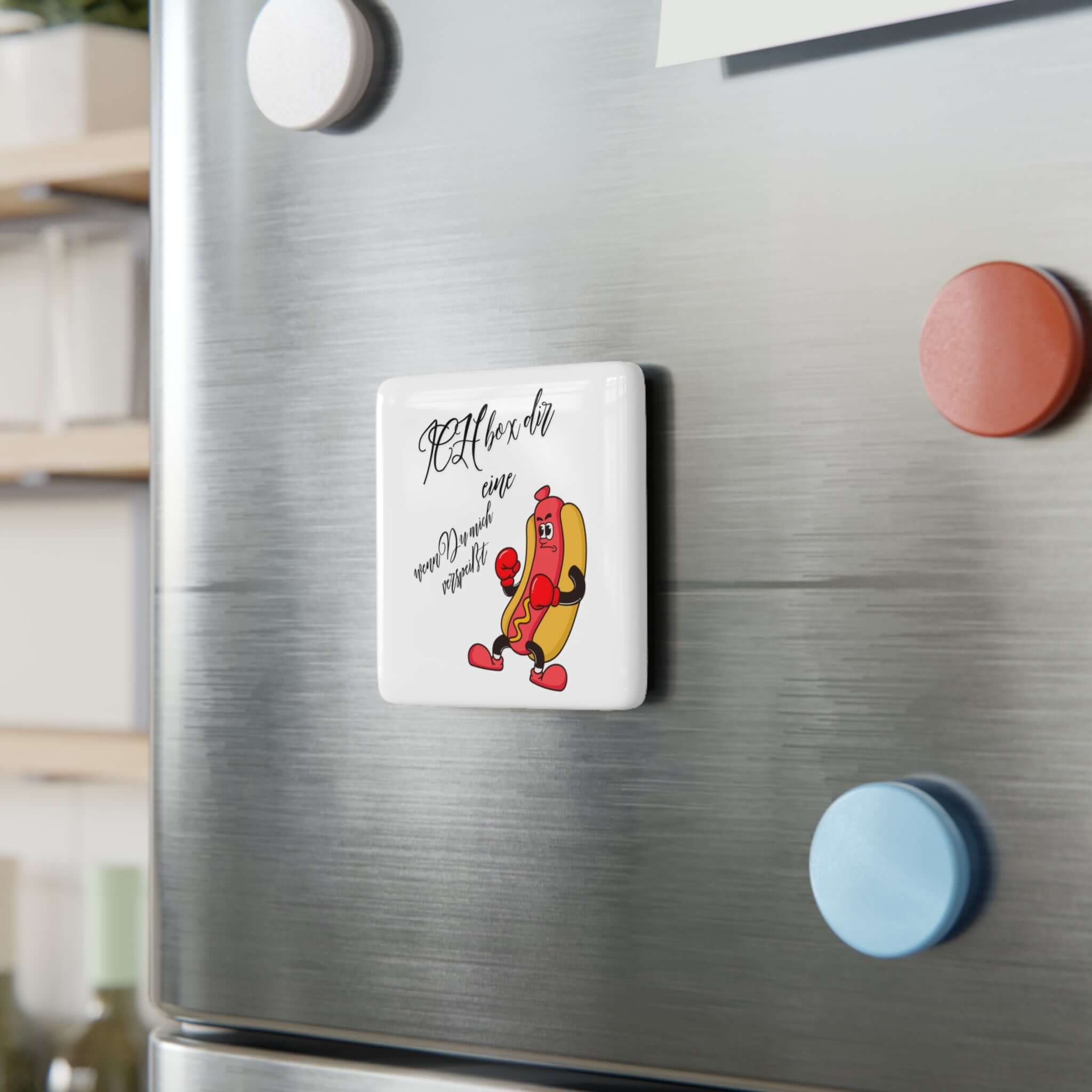 Details für Quadratischer Porzellanmagnet 