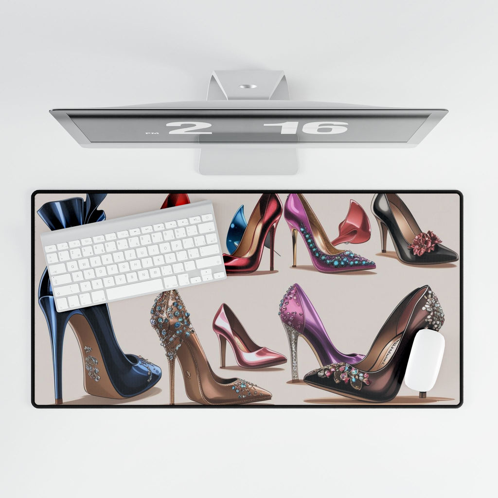 Schicke High Heel Schreibtischmatte Elegantes Bürodekor obenAnsicht