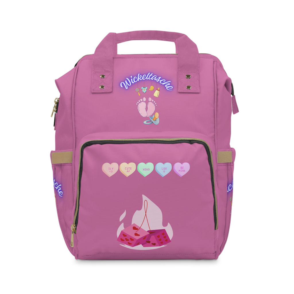 Süßer multifunktionaler Wickelrucksack  perfekt für frisch gebackene Eltern! rosa