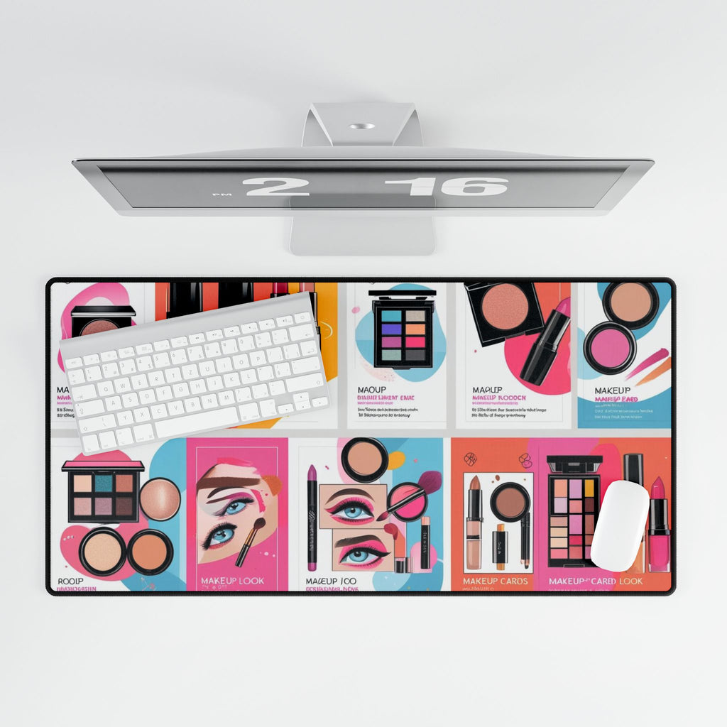 Bunte Make-up-Schreibtischunterlage