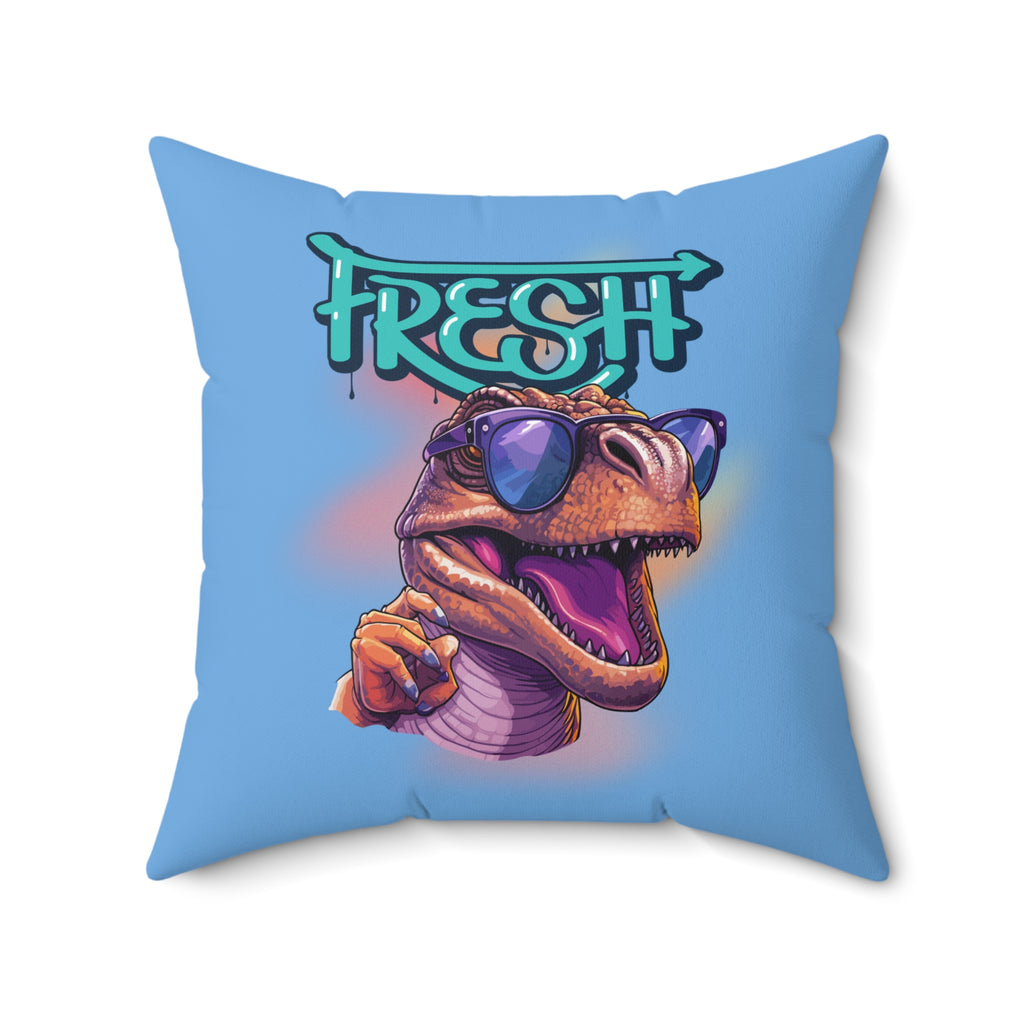 Frisches Dinosaurier-Kissen – Funky Home Decor Hellblau