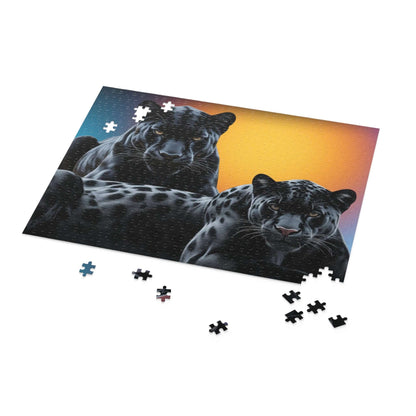  Puzzle Schwarze Panther im Sonnenuntergang
