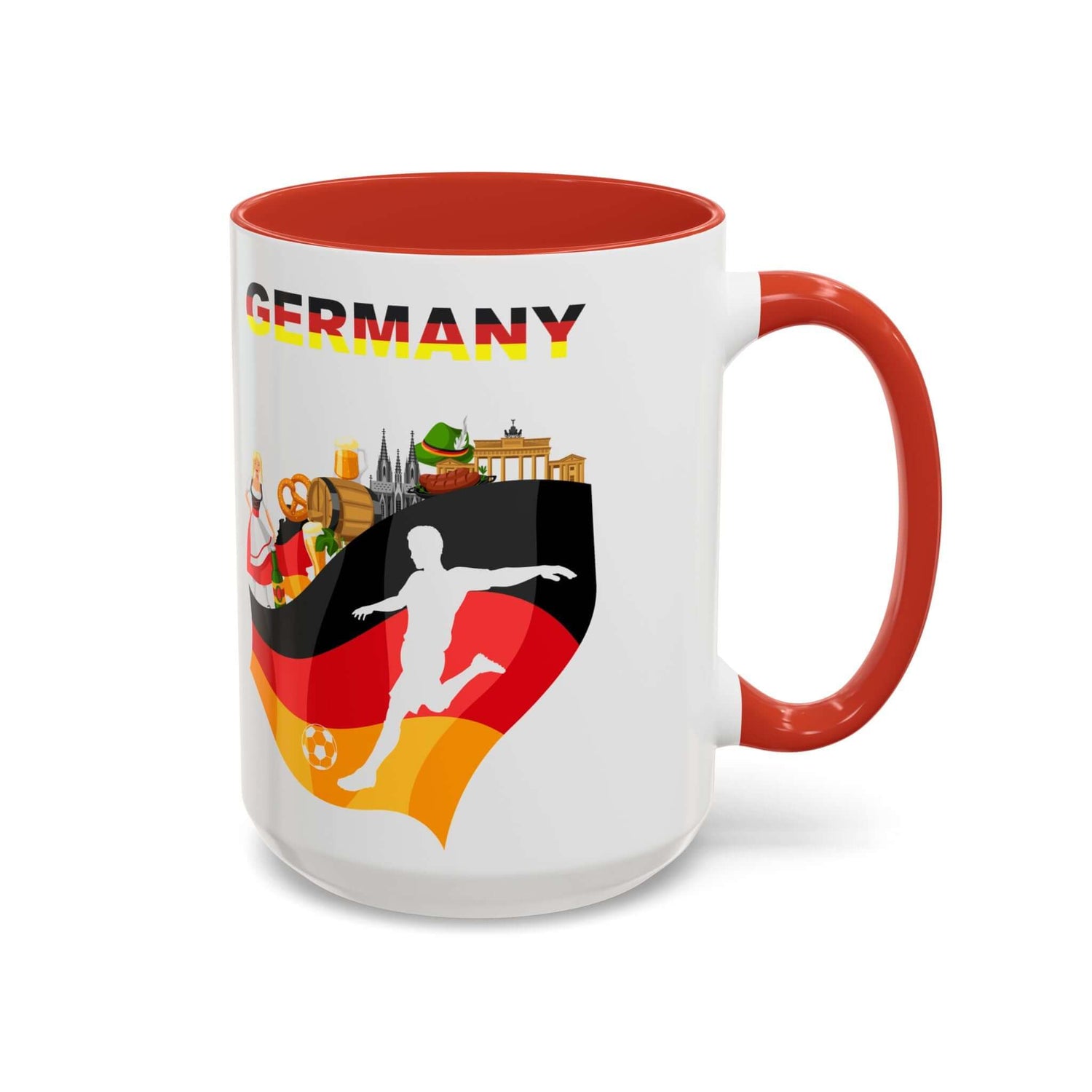 Details für Kaffeetasse mit deutscher Fußballflagge 