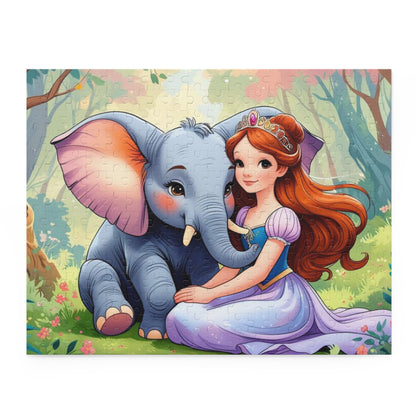 Puzzle Märchenhaftes Prinzessinnen- und Elefanten