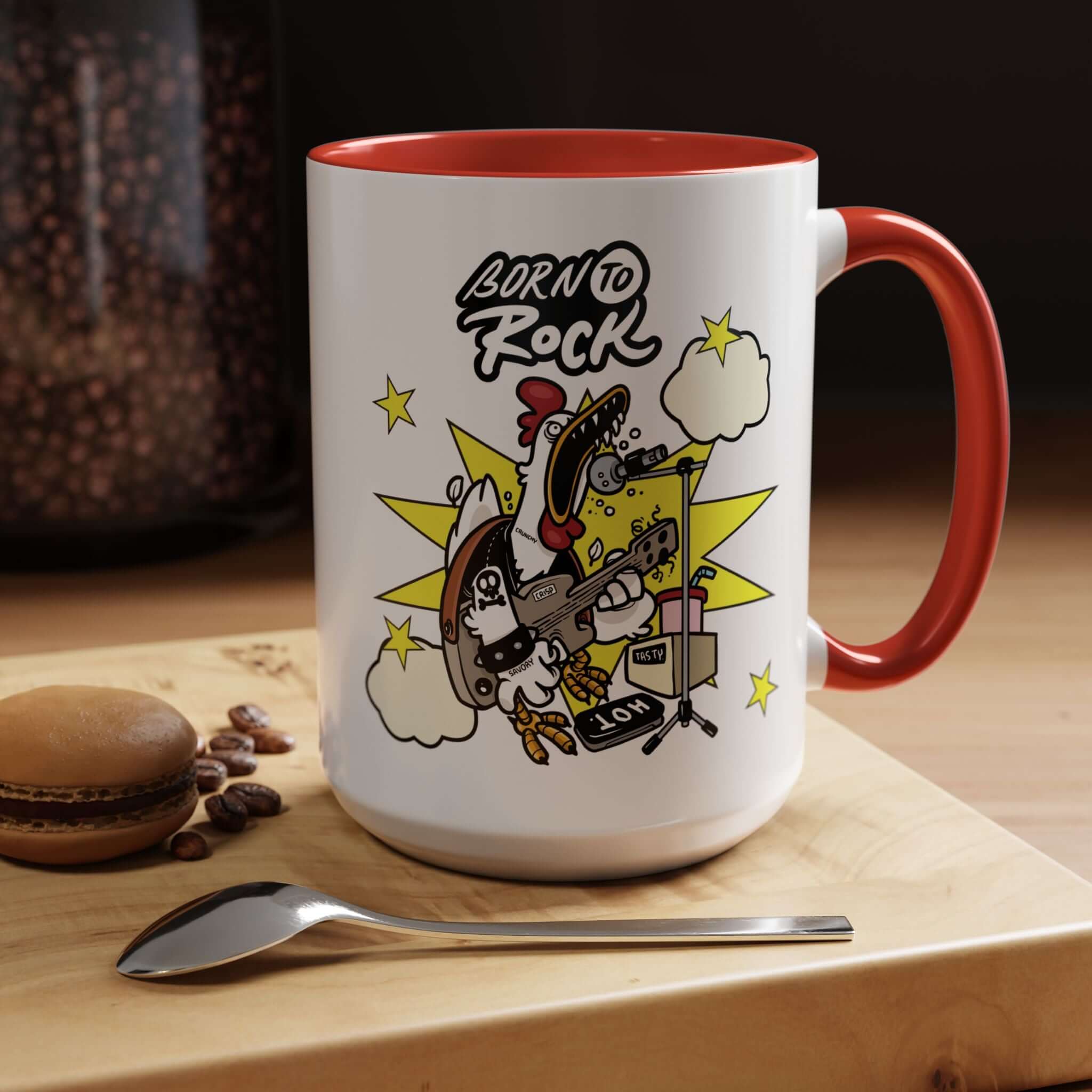Details für Kaffeetasse - mit Gitarren Cartoon Akzent 