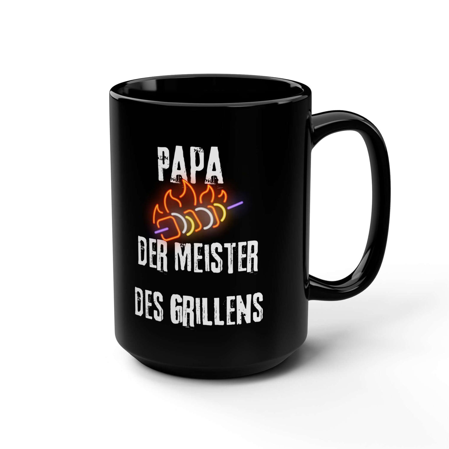 Kaffeetasse – „Papa Der Meister Des Grillens“ Eine Tasse, die nicht nur praktisch ist, sondern auch eine humorvolle Botschaft vermittelt. Mit dem Spruch „Papa Der Meister Des Grillens“ wird sie zum perfekten Geschenk für alle Grillmeister.  Design: Auffäl