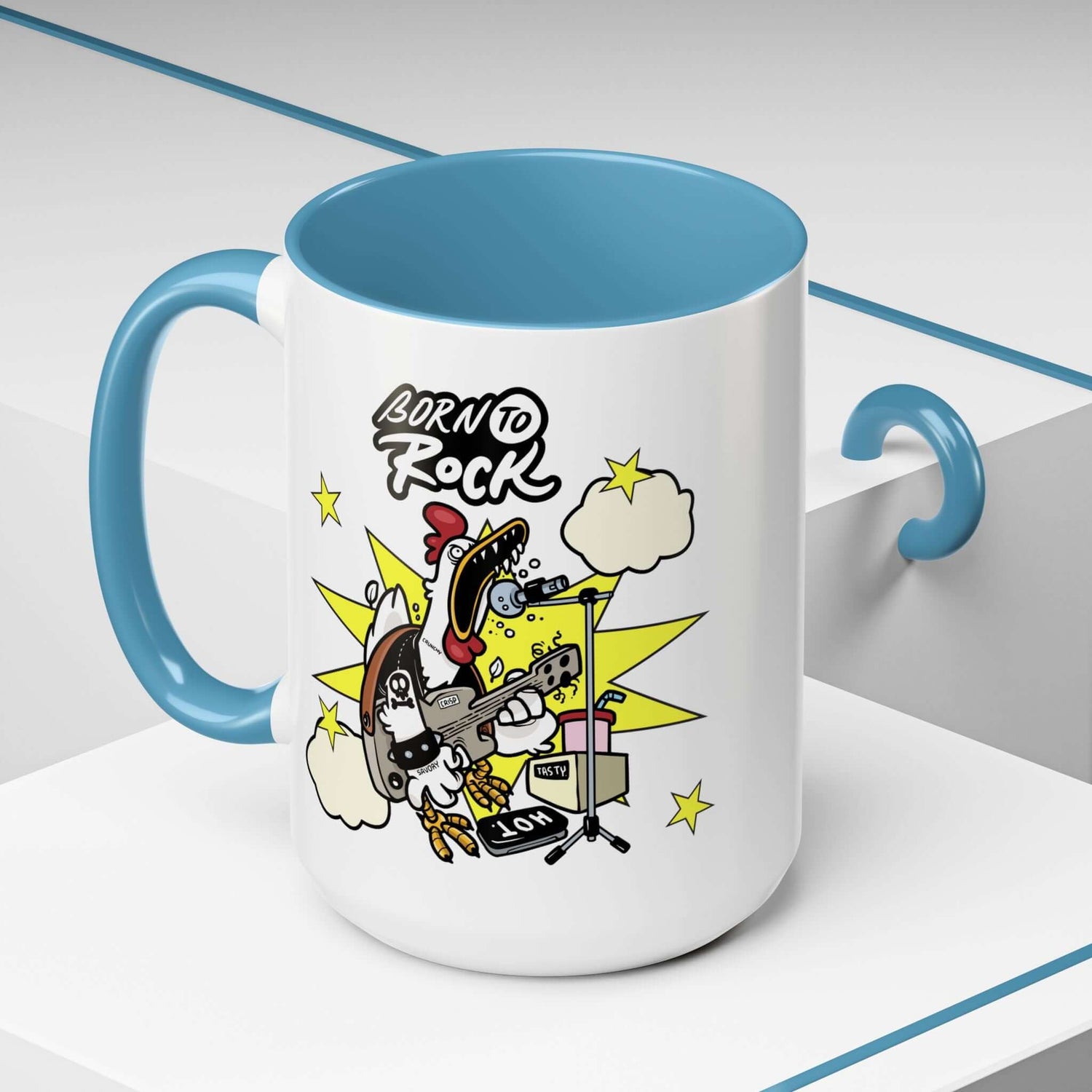 Details für Kaffeetasse - mit Gitarren Cartoon Akzent 