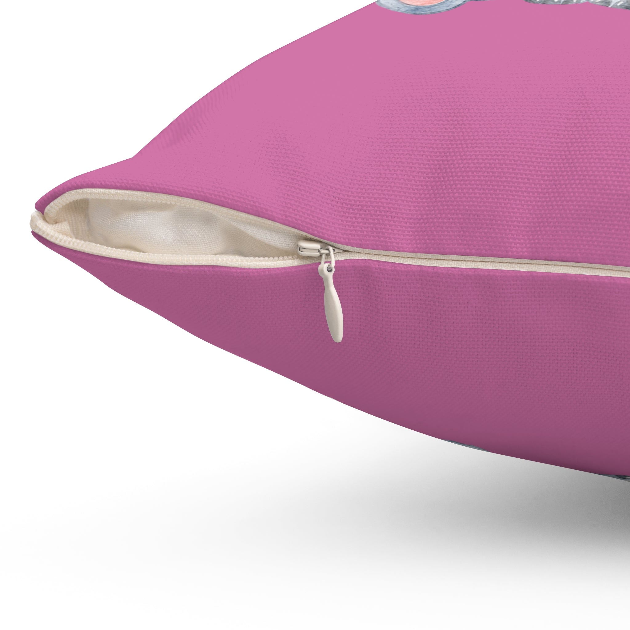 Süßes Elefantenkissen für Kinderzimmer Deko in Pink mit Reißverschluss